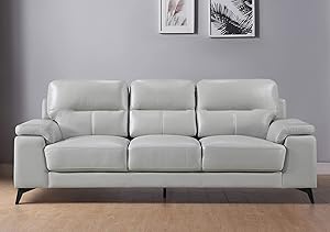 Lexicon 194840171225 Iglesia Living Room Sofa Silver Gray