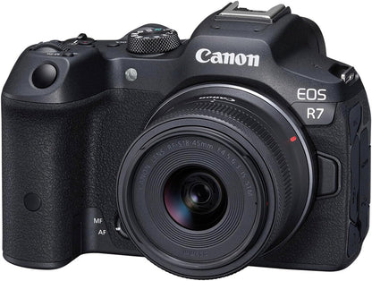 Canon R7 Mirrorless Camera 18-45mm Lens Bundle (Renewed)