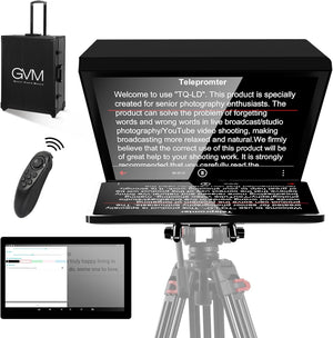 GVM Teleprompters with Carry Case and Tablet Control