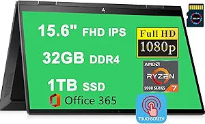 HP ENVY x360 Laptop Ryzen 7 32GB 1TB SSD 15.6" Touch