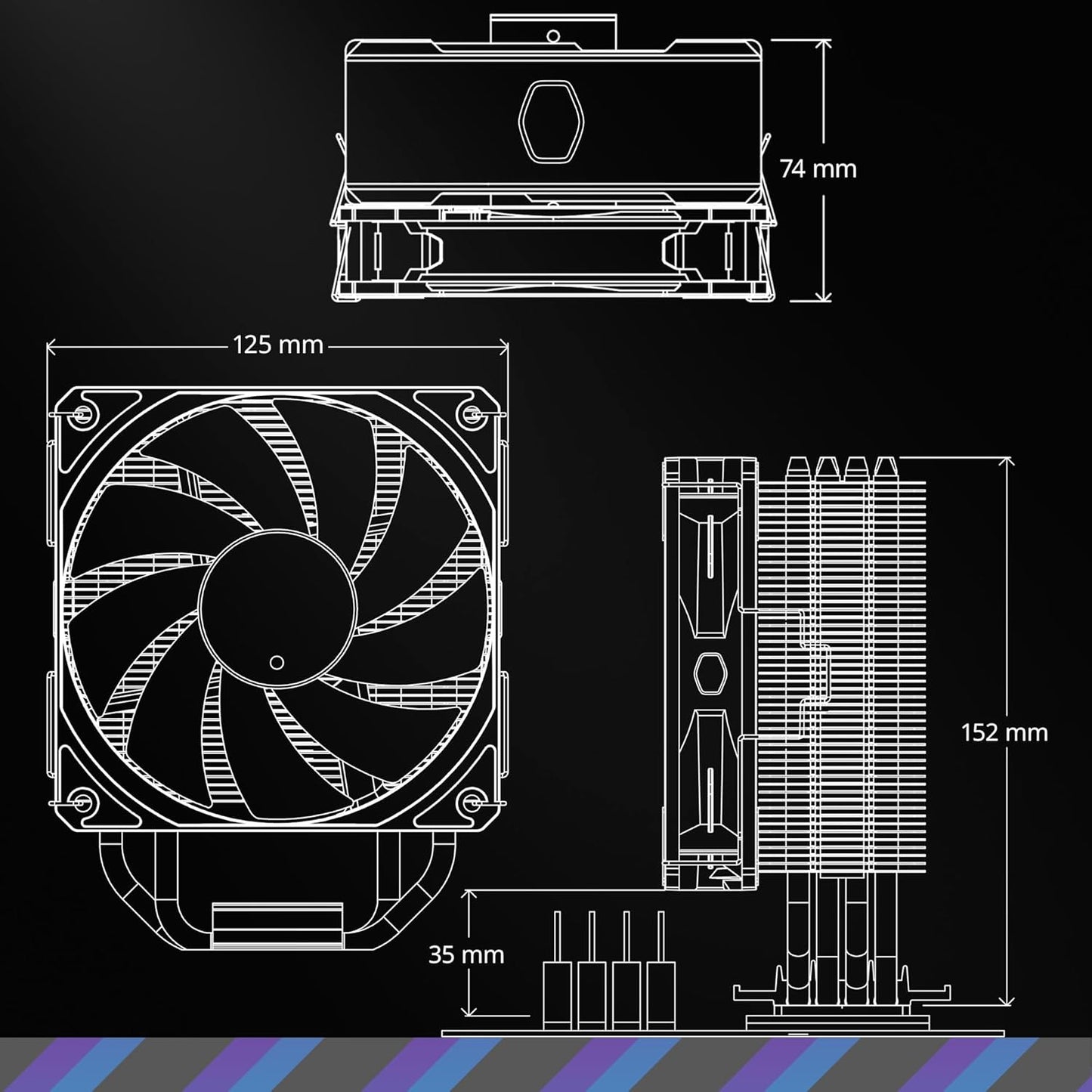 Cooler Master RR-S4KK-25SN-R1 Hyper 212 Black CPU Cooler