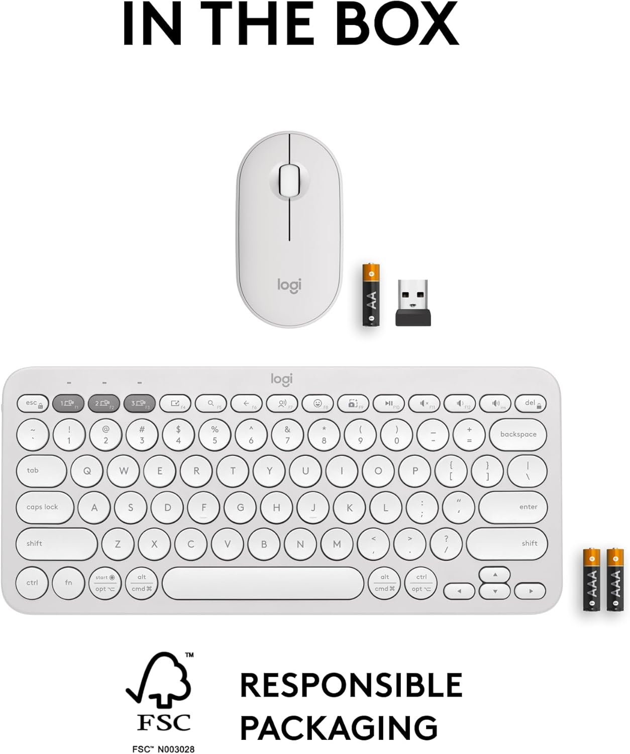 Logitech 920-012198 Pebble 2 Combo - Tonal White
