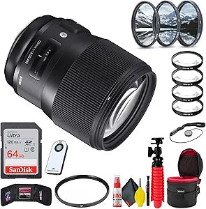 Sigma 240954 135mm f/1.8 Art Lens - Canon EF - Deluxe Bundle