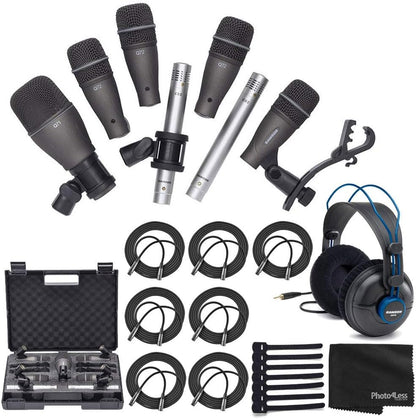 Samson DK707 7-Piece Drum Mic Kit w/ Headphones
