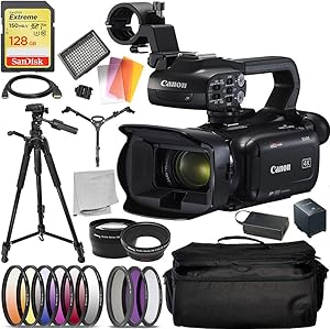 Canon 3665C002 XA45 4K UHD Professional Camcorder Bundle