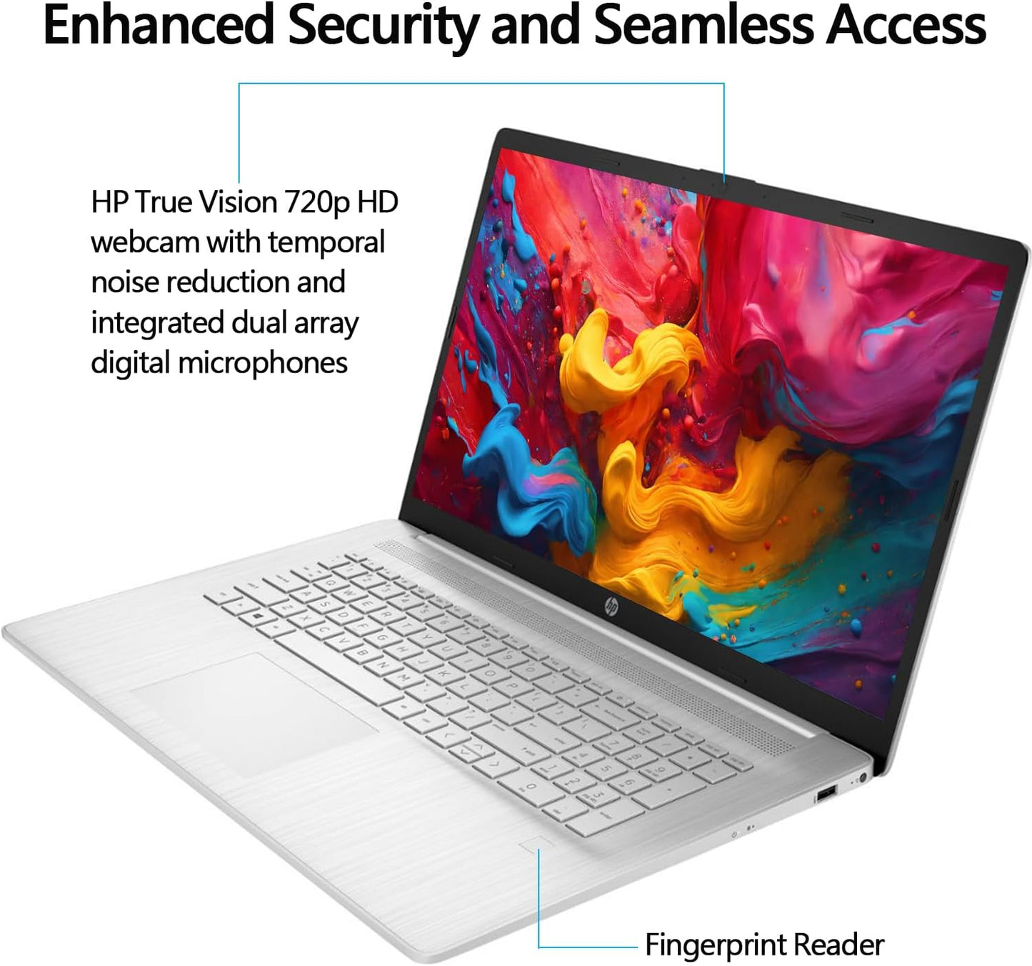 HP Laptop, 17", Ryzen 5, 32GB, 1TB SSD, Windows 11 Pro