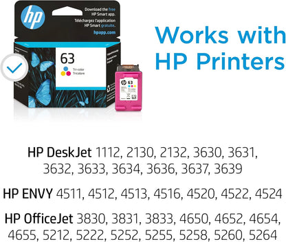 HP F6U61AN#140 Tri-Color Ink Cartridge 63 Series