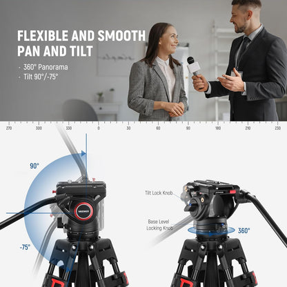 Neewer TP74 74" Heavy Duty Video Tripod
