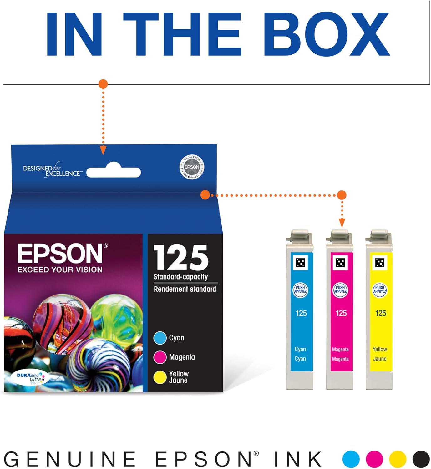 Epson T125520-S DURABrite Ultra Color Ink Combo Pack