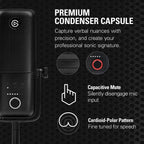 Elgato Wave3 Premium Condenser Microphone and Mic Arm