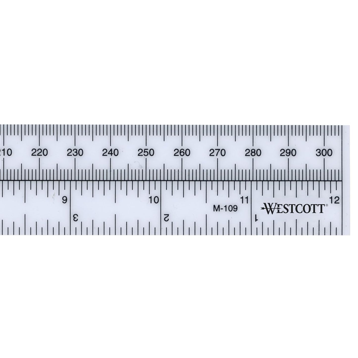Westcott M-109 Metric/Inch Ruler 30cm Opaque