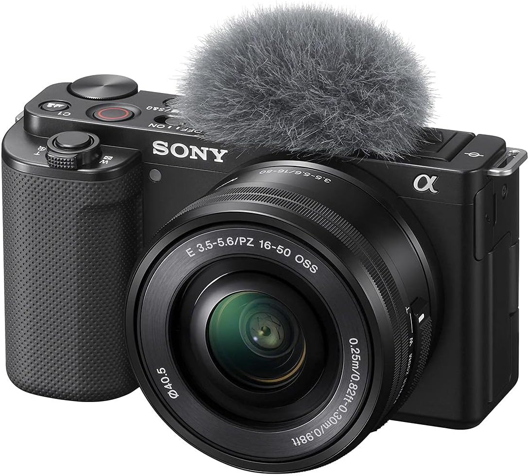 Sony ZV-E10 Mirrorless Vlogging Camera with 16-50mm & 55-210mm Lens Bundle