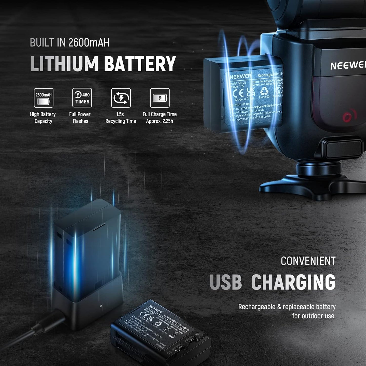 Neewer Z1-N TTL Round Head Flash Speedlite Kit