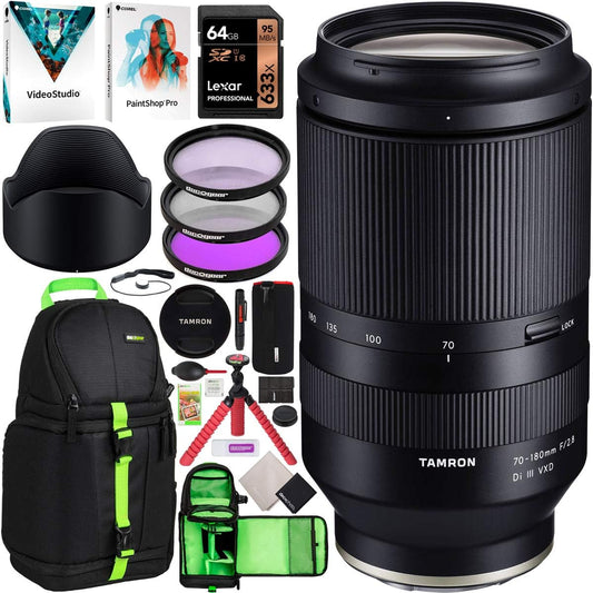 Tamron E7TM70180F28S 70-180mm f/2.8 Sony E-Mount Lens Bundle