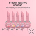 Razer RZ04-04730100-R3U1 Kraken Kitty V2: Pink RGB Headset