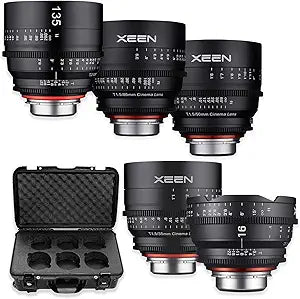 Rokinon Xeen 5 Lens Kit Cine Lens Bundle for Canon