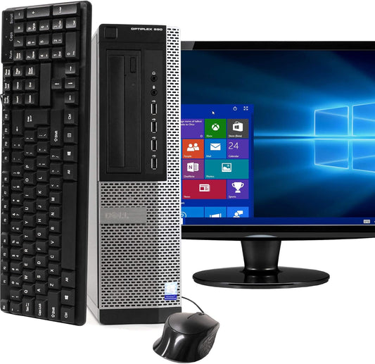 Dell 990 Optiplex Desktop PC Bundle with 17" LCD & WiFi