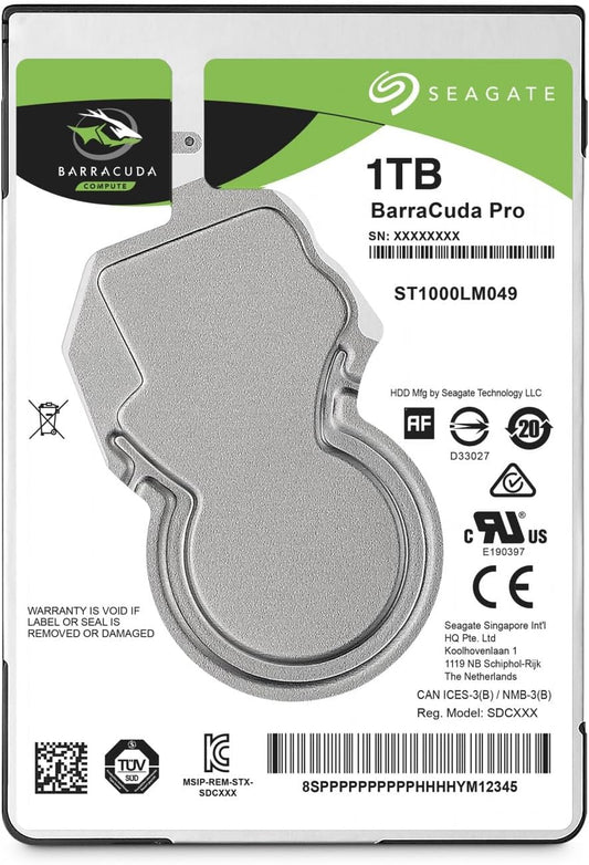 Seagate ST1000LM049 Barracuda Pro: 1TB 7200RPM 2.5" Internal HDD
