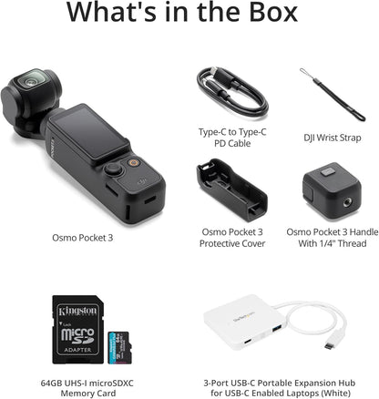 DJI Osmo Pocket 3 Handheld Camera Bundle