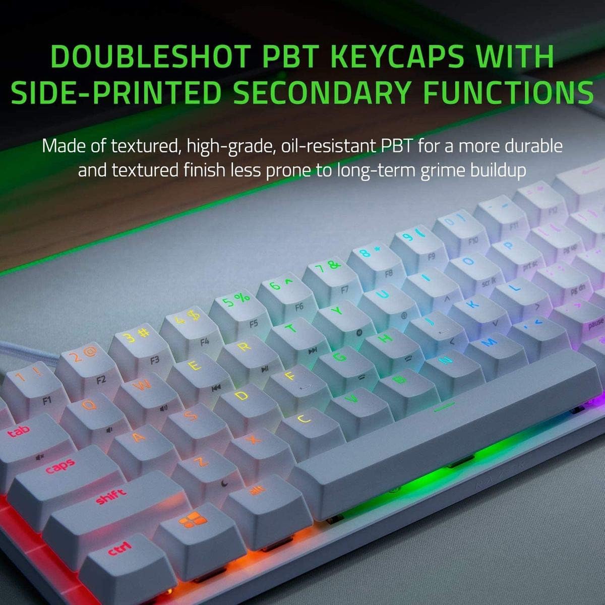 Razer RZ03-03390300-R3M1 Huntsman Mini 60% White Keyboard