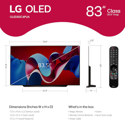LG E1LGOLED83C4PUARB 83" OLED evo C4 4K Smart TV