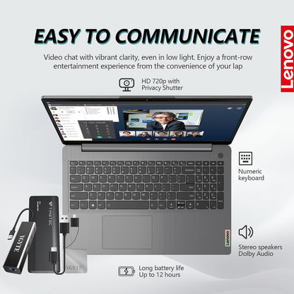 Lenovo IdeaPad 3 Laptop 15.6 FHD IPS Touchscreen Notebook