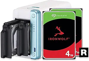 QNAP TS-251D-4G-24R-US 2 Bay NAS 4TB RAID 1 IronWolf Drives