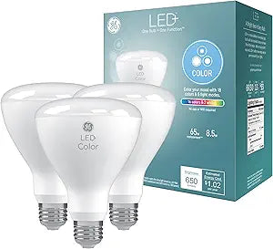 GE LED+ Color Changing BR30 Floodlight 3-Pack — main product image