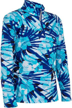 Spyder Surface Zip T-Neck Girl's Top Bahama Blue