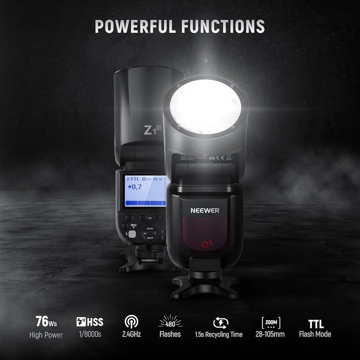 Neewer Z1-N TTL Round Head Flash Speedlite Kit