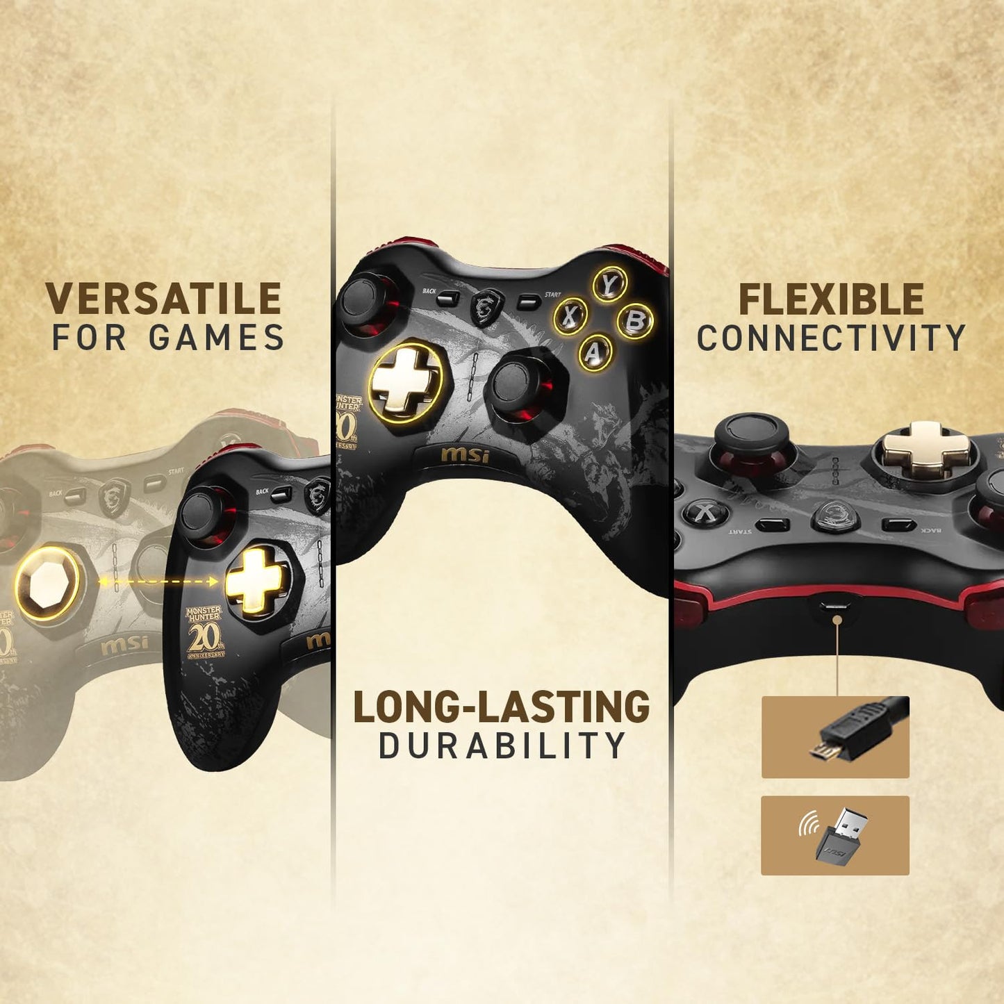 MSI FORCE GC30 Monster Hunter Edition Wireless Gaming Controller