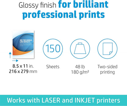 HP Q1987A Professional Glossy Business Paper 8.5x11