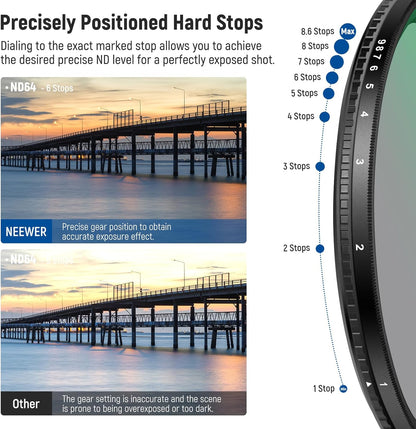 Neewer 10103190 77mm True Color Variable ND Filter