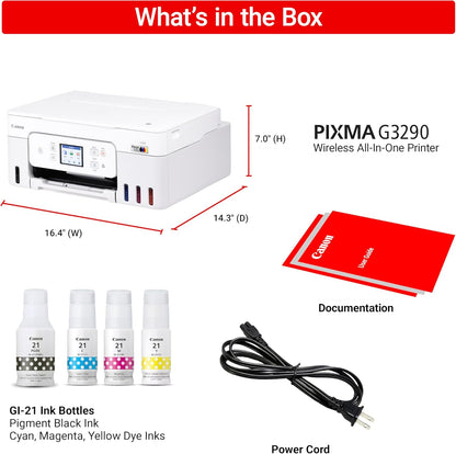 Canon 6706C022 Megatank G3290 Wireless All-in-One Printer