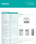 Hisense AP0621CR1W 6000 BTU Portable AC Renewed
