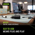 Shure MVX2U XLR-to-USB Digital Audio Interface