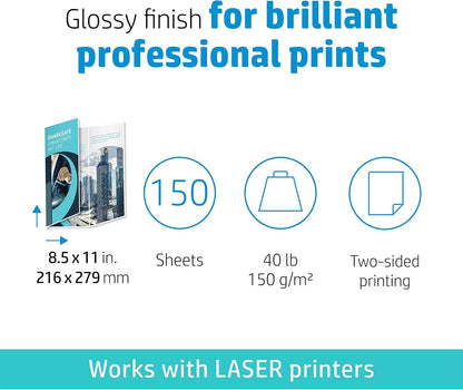HP Q6612A Enhanced Tri-fold Business Paper, Glossy