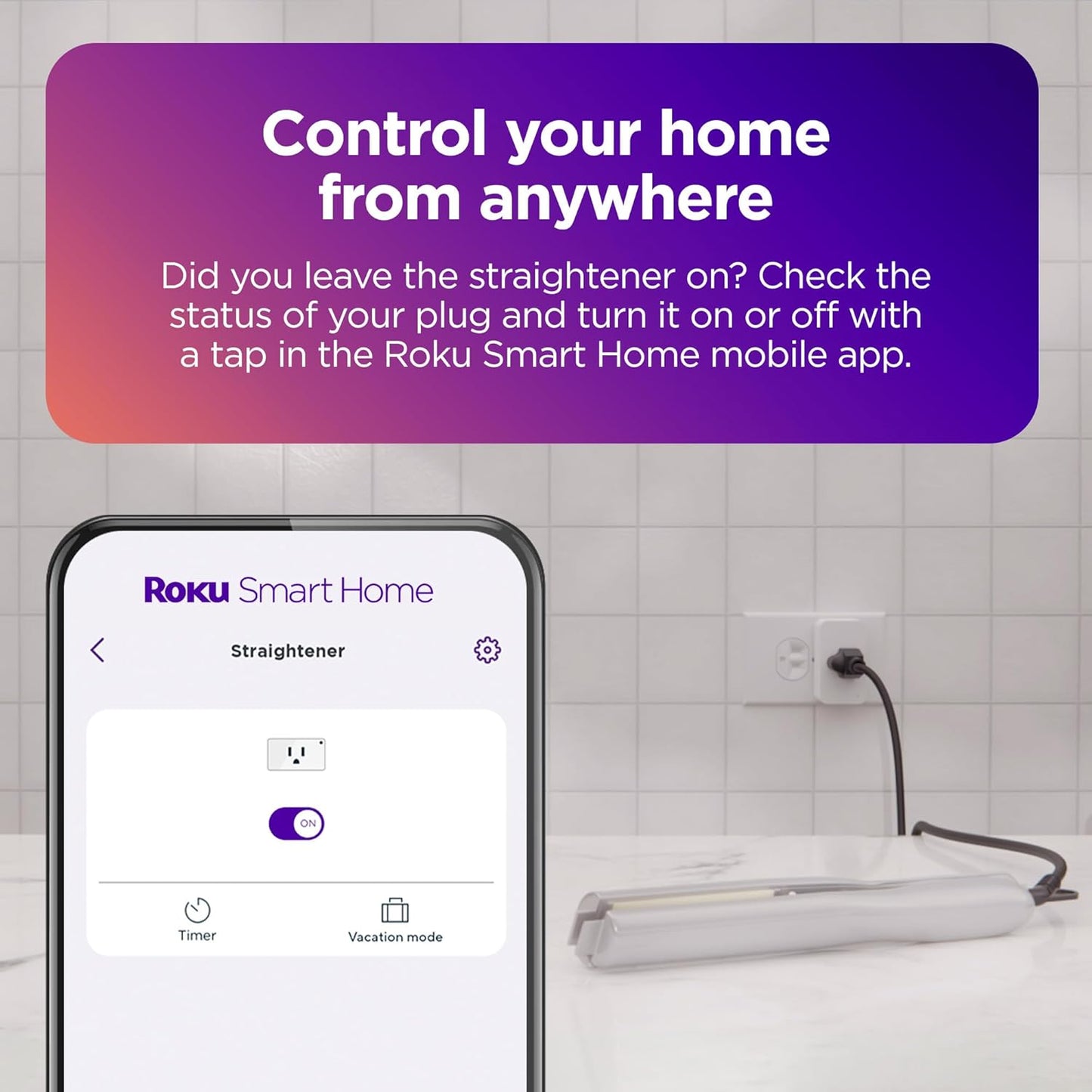 Roku PS1000P2R Smart Home Indoor Smart Plug 2-Pack