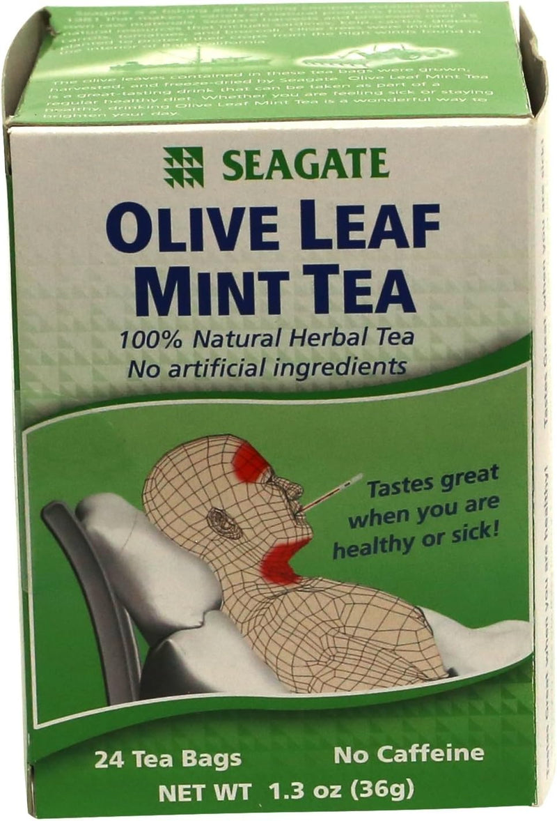 Seagate Olive Leaf Herbal Mint Tea 24 Count — main product image