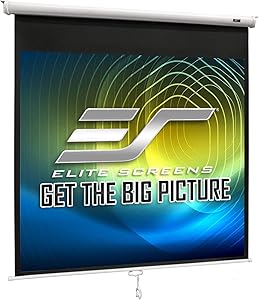 Elite Screens M113NWS1 Manual Pull Down Projector Screen — main product image