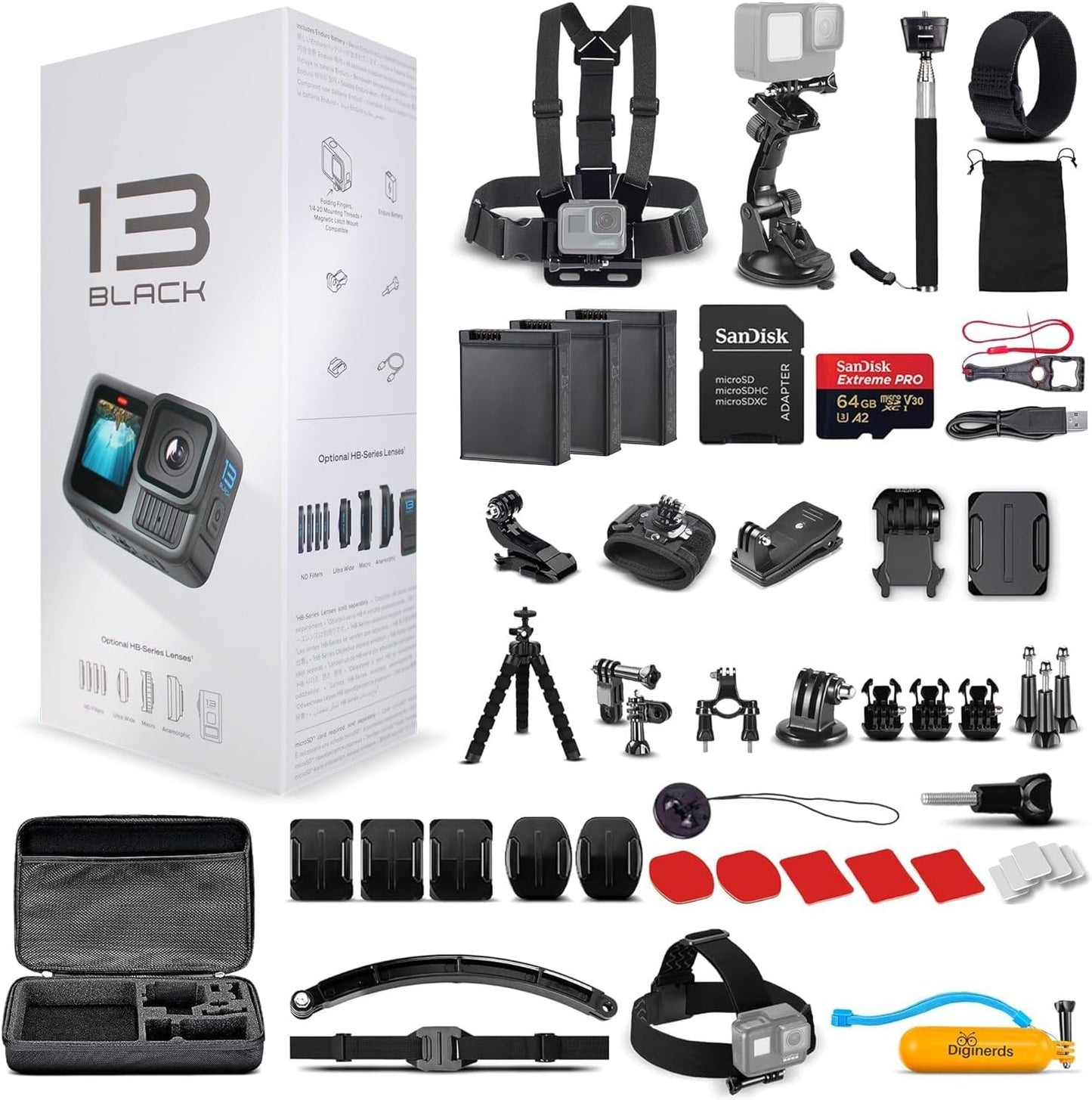 GoPro CHDSB-131-XX HERO13 Black Accessory Bundle