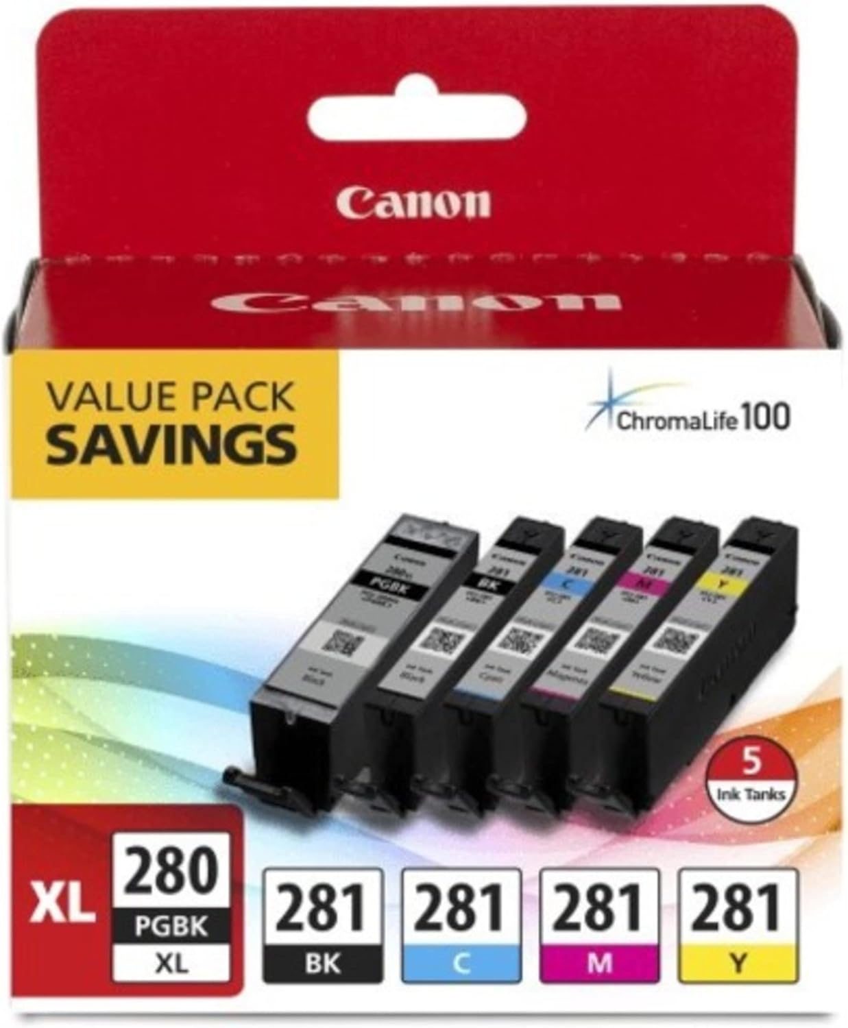 Canon 2021C007 PGI-280XL/CLI-281 5-Color Ink Pack