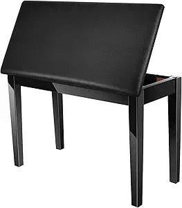 Neewer 40087739 Wooden Duet Piano Bench with Storage - Black