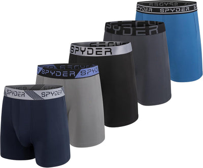 Spyder Mens Boxer Briefs 5 Pack Performance Underwear