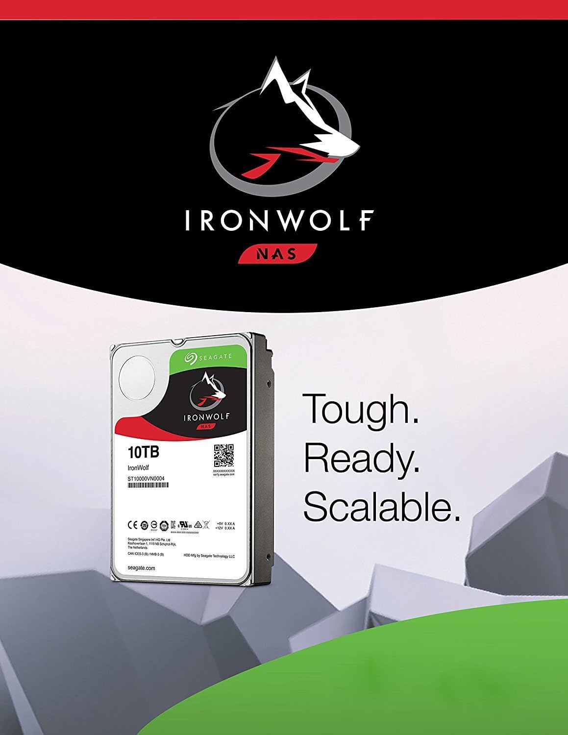 Seagate IronWolf 10TB NAS Hard Drive - 7200 RPM