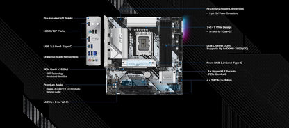 ASRock B760M Pro RS DDR5 Motherboard - Intel LGA1700