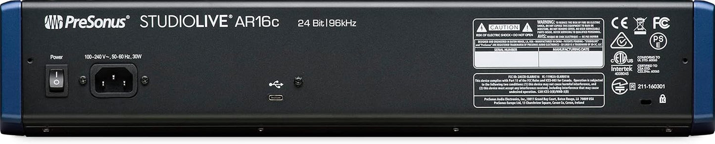 PreSonus StudioLive AR16c 18-Ch Hybrid Mixer USB-C