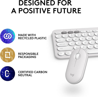 Logitech 920-012201 Pebble 2 Combo Mac Wireless Keyboard Mouse