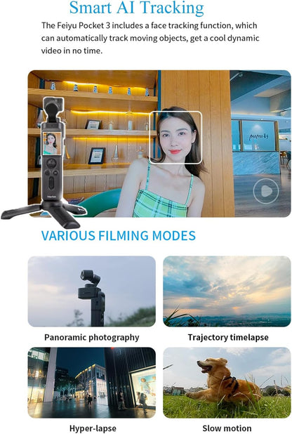 FeiyuTech Pocket 3 Kit - 4K Gimbal Action Camera