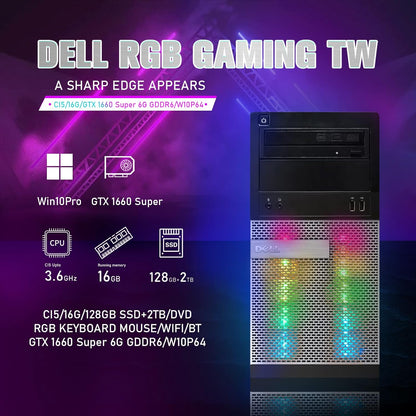 Dell OptiPlex Tower RGB GTX 1660 Super Gaming PC (Renewed)
